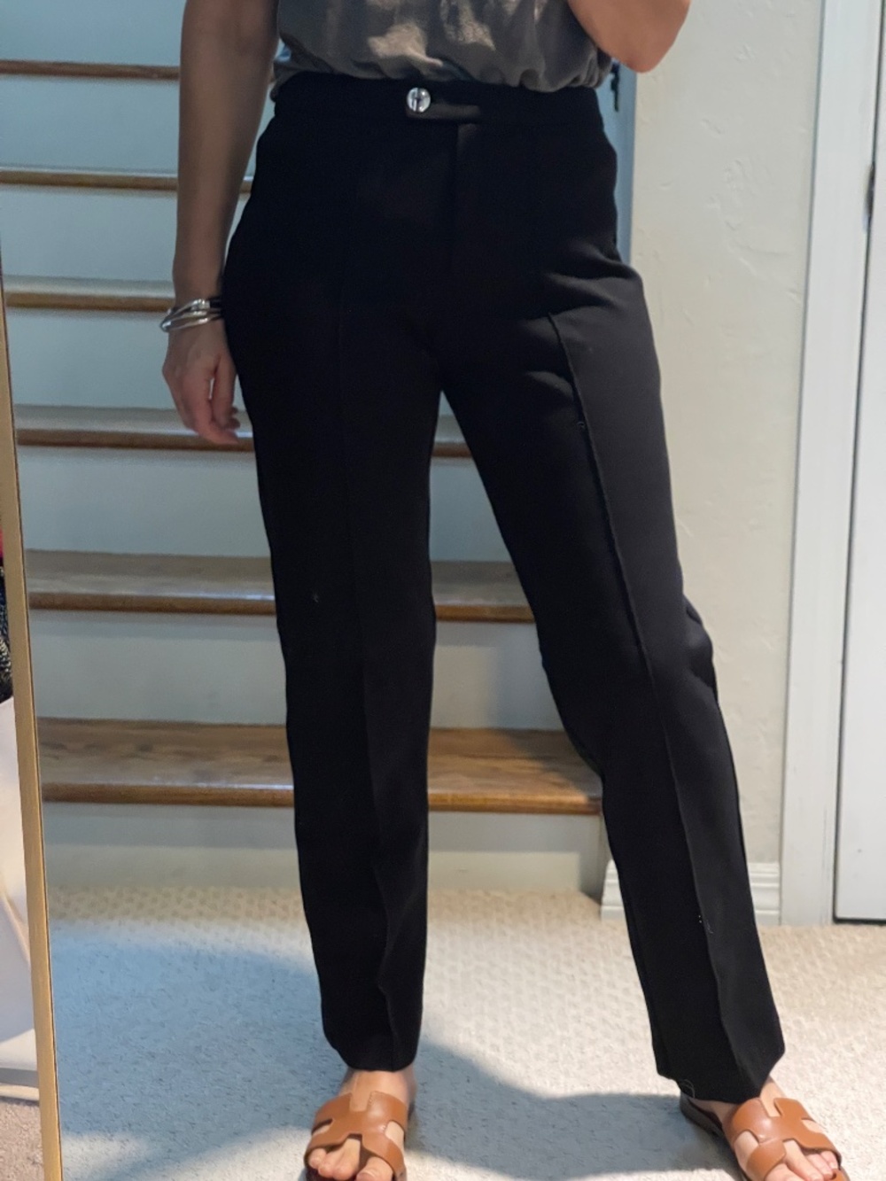 Rachel Zoe soft and comfy jersey straight legs black pants women 2